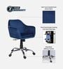 Lotus Velvet Guest Chair In Blue Colour