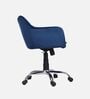 Lotus Velvet Guest Chair In Blue Colour