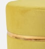 Lotus Velvet Seating Stool in Yellow Colour Lotus Velvet Seating Stool in Yellow Colour