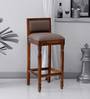 Louis Sheesham Wood Bar Stool In Honey Oak Finish