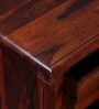 Louis Sheesham Wood Bedside Table In Honey Oak Finish With Drawers