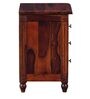 Louis Sheesham Wood Bedside Table In Honey Oak Finish With Drawers