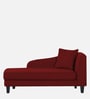 Louis Fabric LHS Chaise Lounger in Blood Maroon Colour