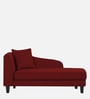 Louis Fabric RHS Chaise Lounger in Blood Maroon Colour