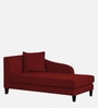 Louis Fabric RHS Chaise Lounger in Blood Maroon Colour