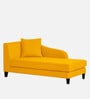 Louis Fabric RHS Chaise Lounger in Bold Yellow Colour