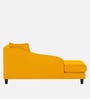 Louis Fabric RHS Chaise Lounger in Bold Yellow Colour