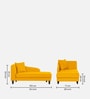 Louis Fabric RHS Chaise Lounger in Bold Yellow Colour