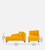 Louis Fabric LHS Chaise Lounger in Bold Yellow Colour