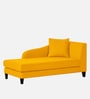 Louis Fabric LHS Chaise Lounger in Bold Yellow Colour