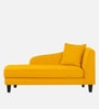 Louis Fabric LHS Chaise Lounger in Bold Yellow Colour