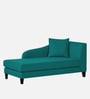 Louis Fabric LHS Chaise Lounger in Sea Green Colour