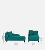Louis Fabric RHS Chaise Lounger in Sea Green Colour