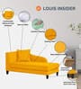 Louis Fabric RHS Chaise Lounger in Bold Yellow Colour