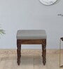 Louis Upholstered Seating Stool In Grey Colour