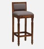 Louis Sheesham Wood Bar Stool In Honey Oak Finish
