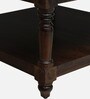 Louis Sheesham Wood Coffee Table In Provincial Teak With Upholstered Top