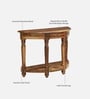 Louis Sheesham Wood Console Table In Rustic Teak Finish