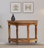 Louis Sheesham Wood Console Table In Rustic Teak Finish