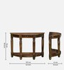 Louis Sheesham Wood Console Table In Rustic Teak Finish