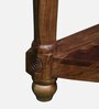 Louis Sheesham Wood Console Table In Rustic Teak Finish