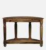 Louis Sheesham Wood Console Table In Rustic Teak Finish
