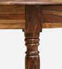 Louis Sheesham Wood Console Table In Rustic Teak Finish