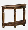Louis Sheesham Wood Console Table In Rustic Teak Finish