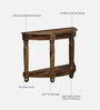 Louis Sheesham Wood Console Table In Rustic Teak Finish