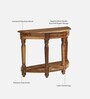 Louis Sheesham Wood Console Table In Rustic Teak Finish