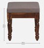 Louis Sheesham Wood Upholstered Stool In Honey Oak Finish