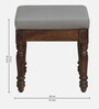Louis Upholstered Seating Stool In Grey Colour