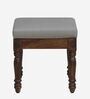 Louis Upholstered Seating Stool In Grey Colour
