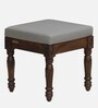 Louis Upholstered Seating Stool In Grey Colour