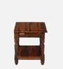 Louis Sheesham Wood Bedside Table In Honey Oak Finish With Drawer