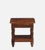 Louis Sheesham Wood Bedside Table In Honey Oak Finish With Drawer