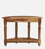 Louis Sheesham Wood Console Table In Rustic Teak Finish