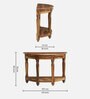 Louis Sheesham Wood Console Table In Rustic Teak Finish
