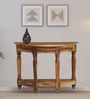 Louis Sheesham Wood Console Table In Rustic Teak Finish