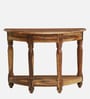 Louis Sheesham Wood Console Table In Rustic Teak Finish