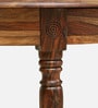 Louis Sheesham Wood Console Table In Rustic Teak Finish
