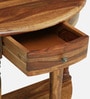 Louis Sheesham Wood Console Table In Rustic Teak Finish