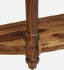 Louis Sheesham Wood Console Table In Rustic Teak Finish
