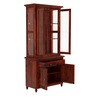 Louis Sheesham Wood Hutch Cabinet in Honey Oak Finish