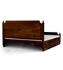 Louis Sheesham Wood King Size Bed With Box Storage In Provincial Teak Finish