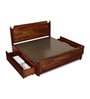 Louis Sheesham Wood King Size Bed With Box Storage In Provincial Teak Finish