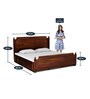 Louis Sheesham Wood King Size Bed With Box Storage In Provincial Teak Finish