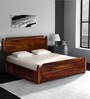 Louis Sheesham Wood King Size Bed With Box Storage In Provincial Teak Finish