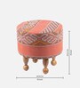 Louisville Ottoman Set Of 2 In Red Colour