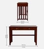 Louisville Writing Table In Dark Walnut Finish